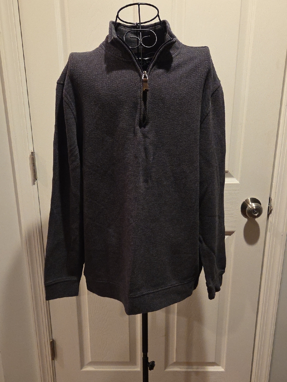 Club Room Men's Half-Zip Sweater - Charcoal